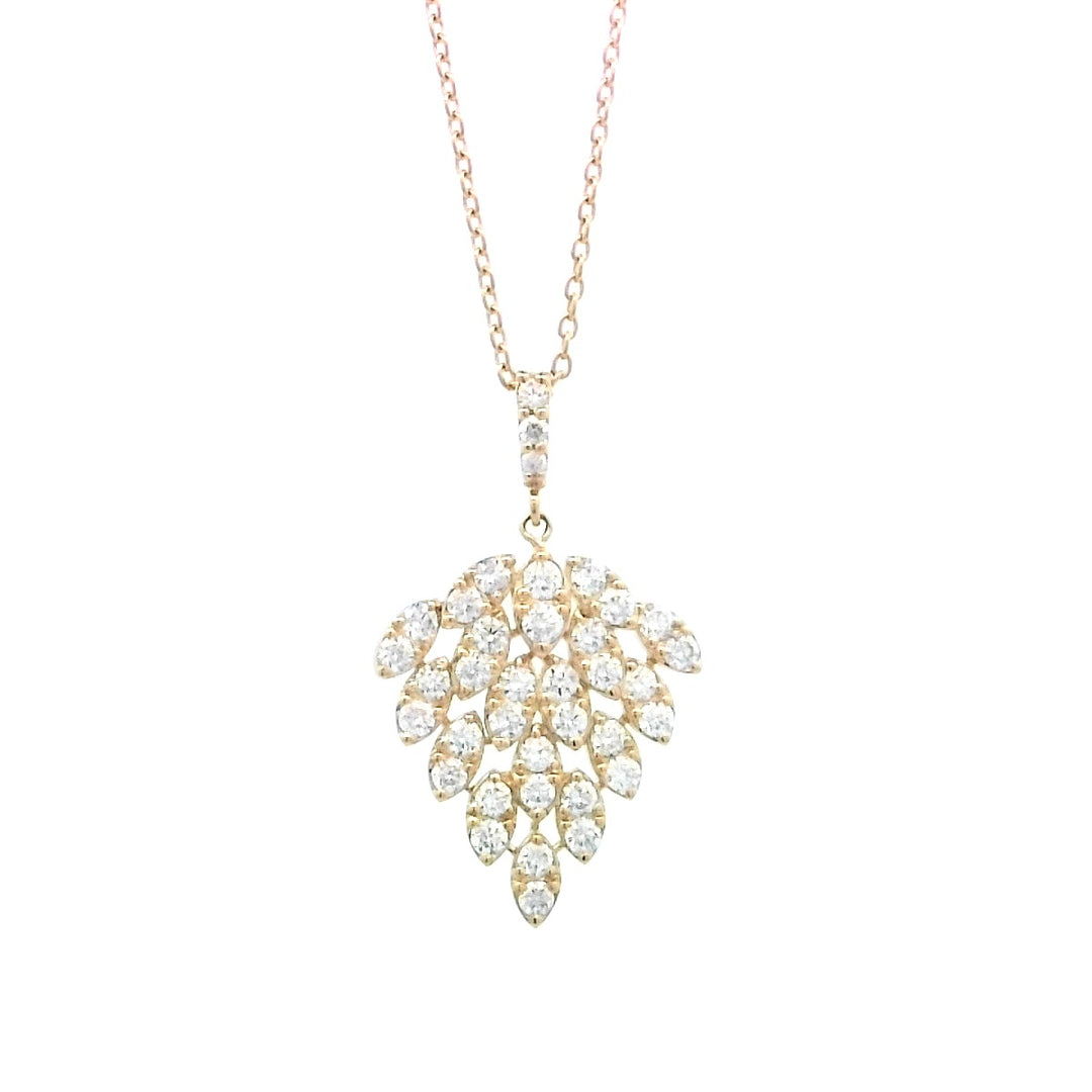 18K Yellow Gold .93ct Fancy Diamond Fancy Link Necklace