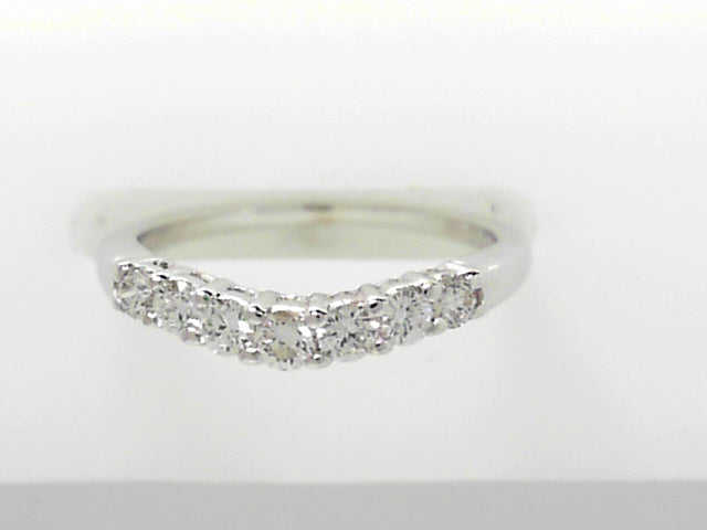 14K Gold Diamond Chevron Wedding Band Ring Size 4.5