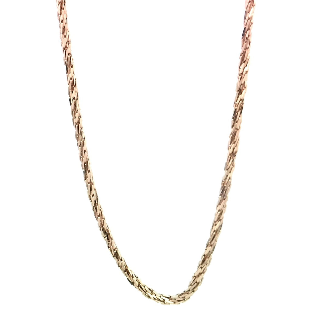 14kt Diamond White Gold Fancy Twist Chain Necklace, 24