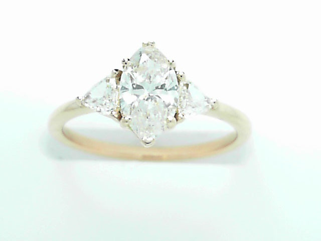 14kt Gold 0.65ct Marquise Diamond Solitaire Ring