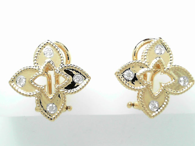 18K White Gold 0.18ctw Round Diamond Stud Earrings