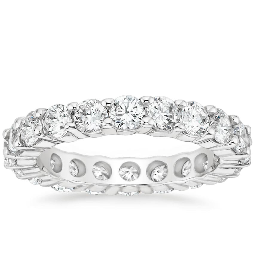 Platinum 2ct VS Diamond Eternity Band Ring Size 6