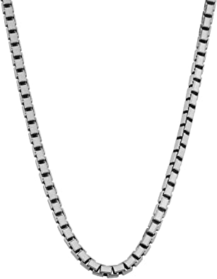 Classic 16 Sterling Silver Box Chain Necklace