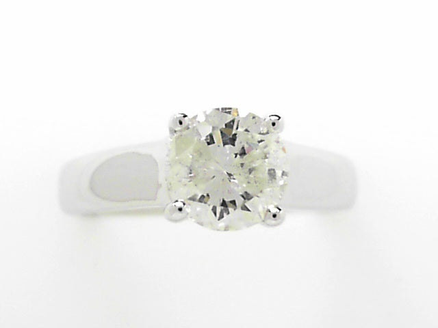 14K White Gold 1.14ct Round Diamond Solitaire Ring