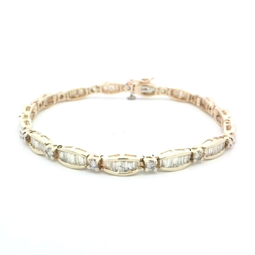 14kt Yellow Gold 4ctw Diamond Tennis Bracelet Elegance