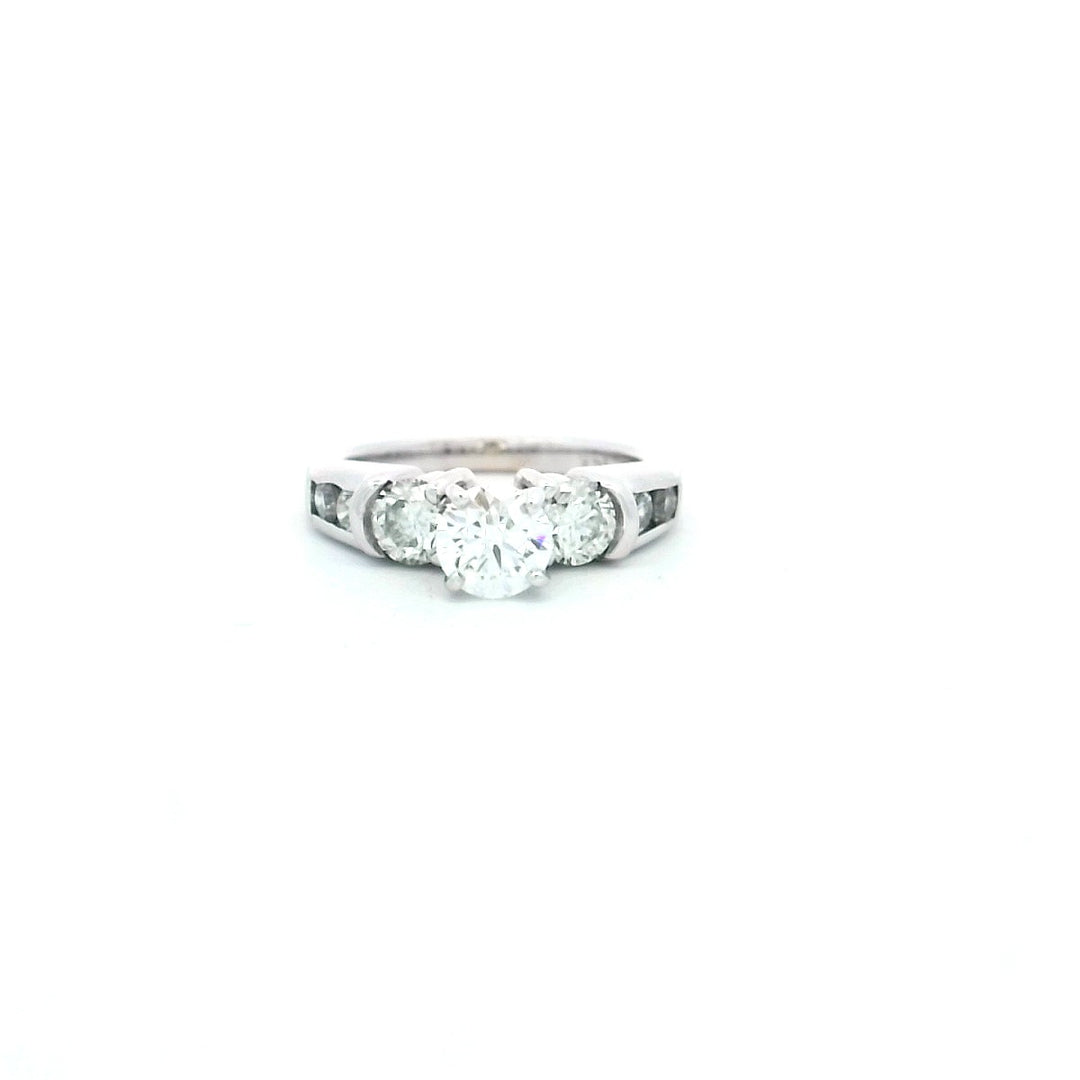14kt White Gold 0.50ct Round Diamond Engagement Ring