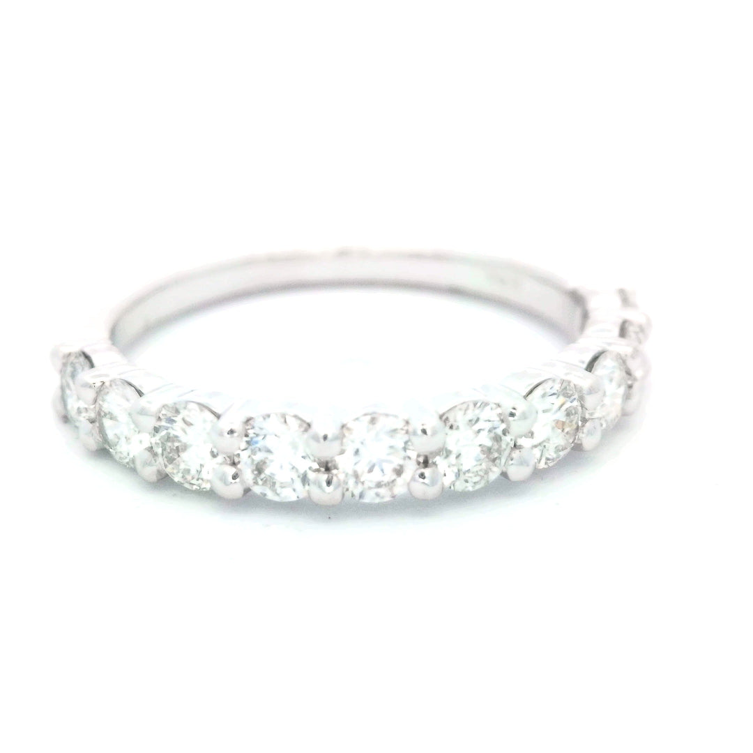 14K White Gold 1ct VS Diamond Half Anniversary Band