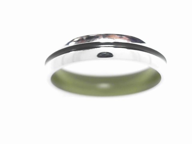 Vintage Green Cobalt Chrome Ring with Black Inlay