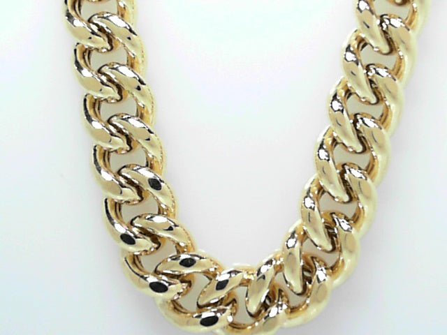 14kt Yellow Gold Cuban Curb Link Chain Necklace, 24