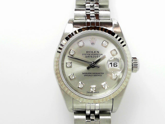 Vintage 2003 Rolex Datejust 26mm Diamond Dial Steel Women's Watch