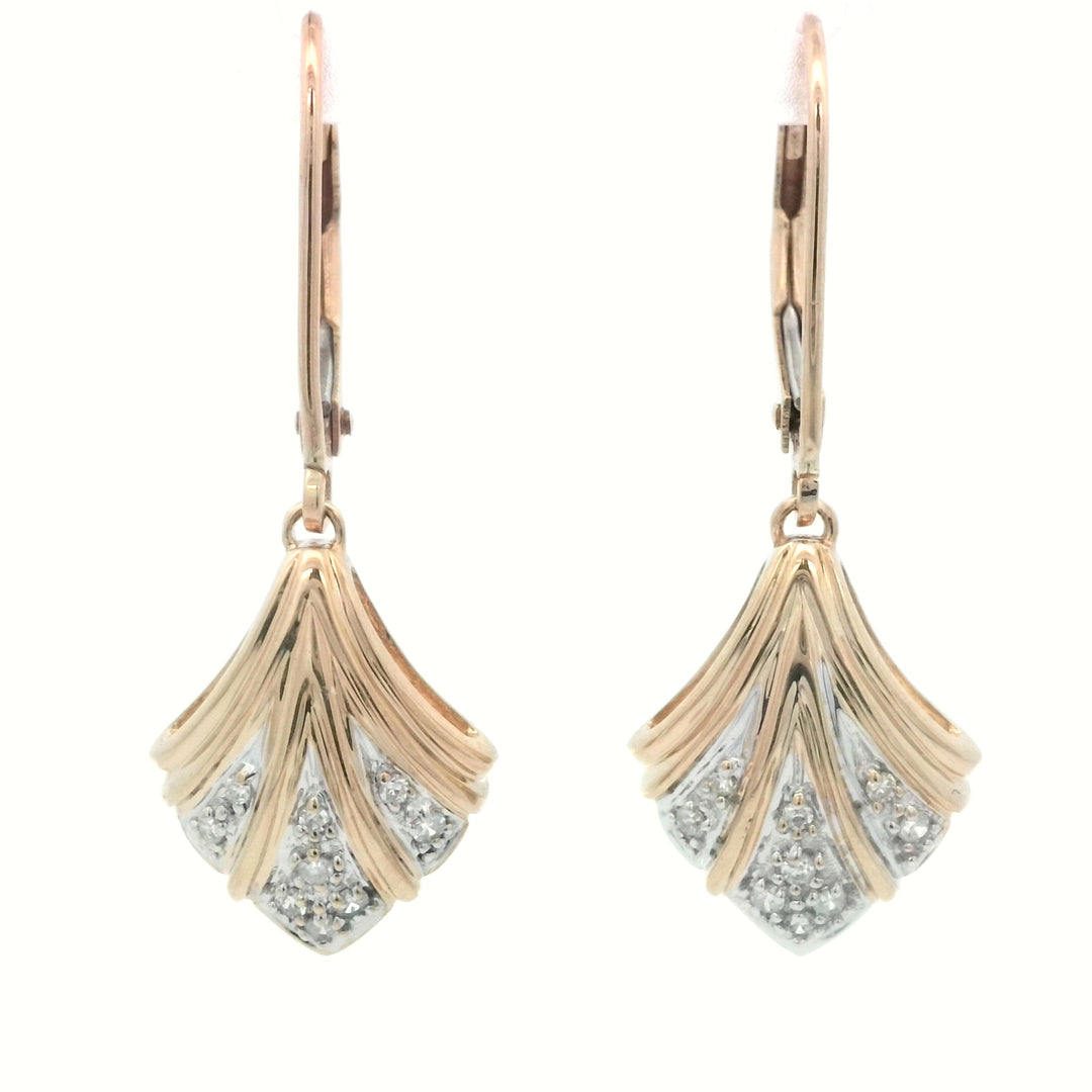 14kt Yellow Gold Diamond Drop Earrings