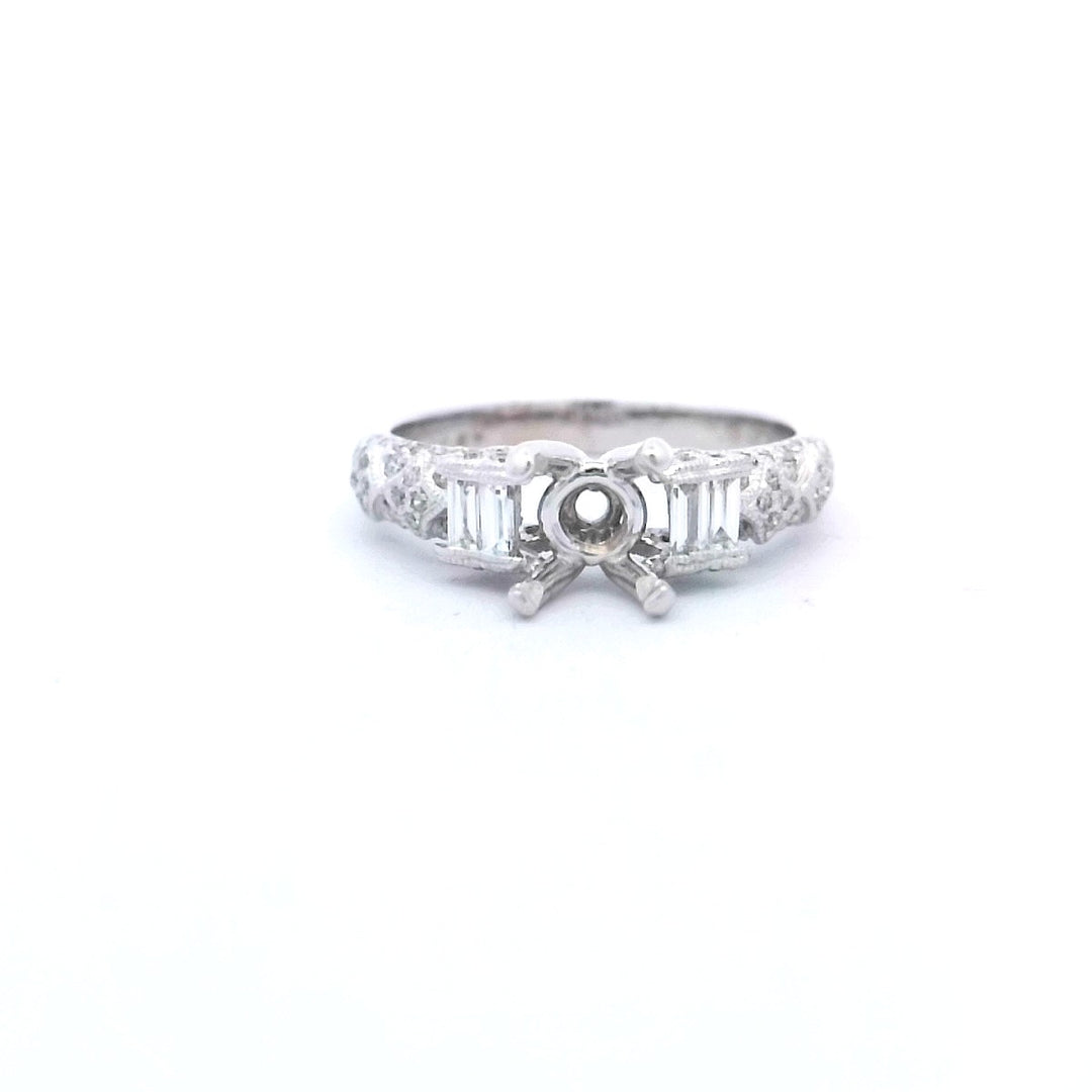 14kt White Gold .47ctw Diamond Semi-Mount Engagement Ring