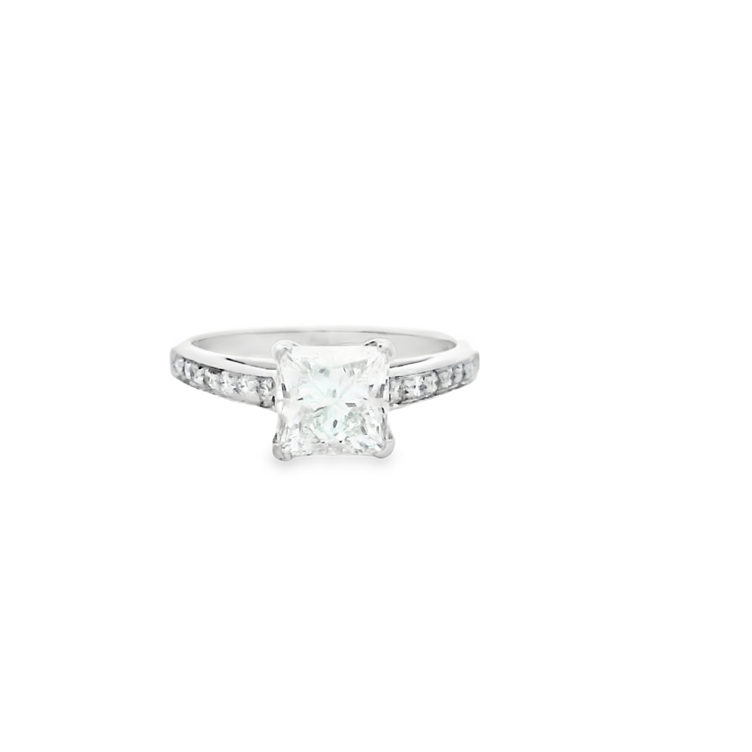 Platinum Tiffany & Co. Prong Diamond Engagement Ring