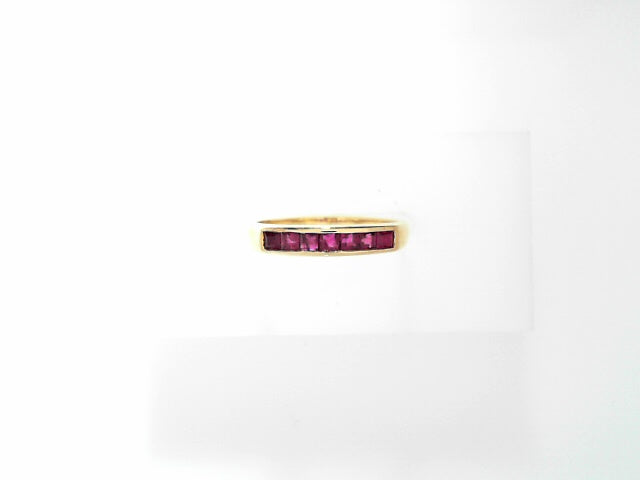 14K Gold Vintage Ruby Channel Set Women's Band
