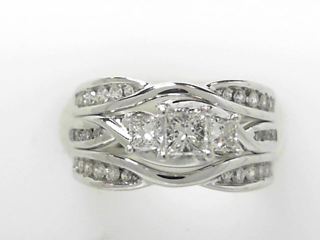 14K Gold .75ct Diamond Bridal Ring with Protective Guard