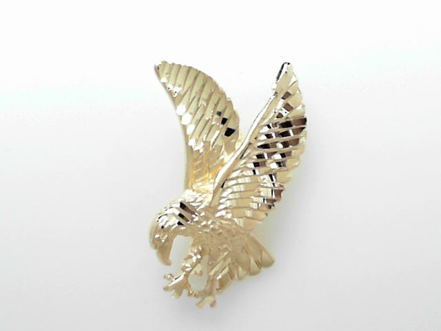 14kt Gold Majestic Eagle Pendant Charm - Symbolic Design
