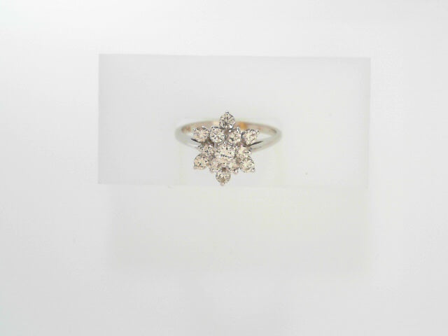 14K Gold Vintage .50ct Diamond Cluster Statement Ring