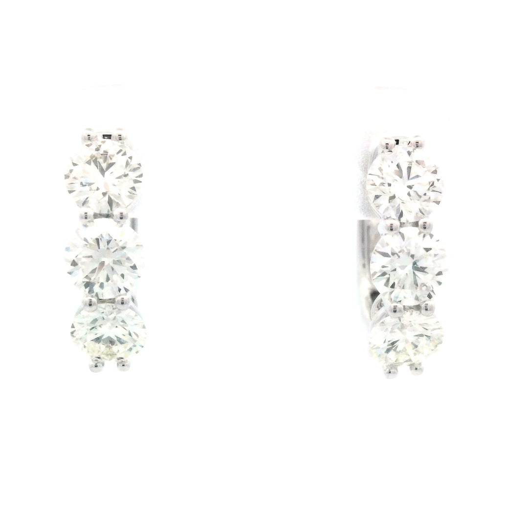 18K White Gold 2.00ctw Diamond Drop Earrings
