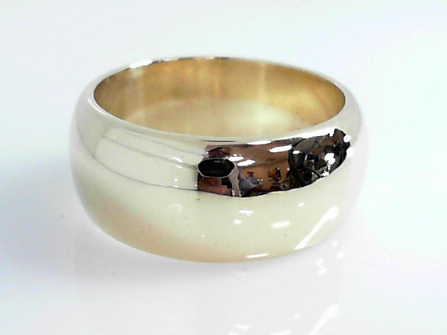 14K Gold Half Round Men's Wedding Band | 11.2g Comfort Fit