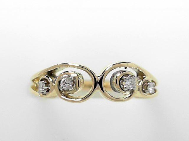 18K Gold Vintage Diamond Solitaire Ring, Classic 6.5