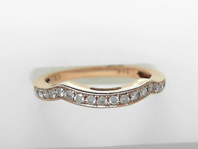14K White Gold .25ctw Diamond Shadow Wedding Band