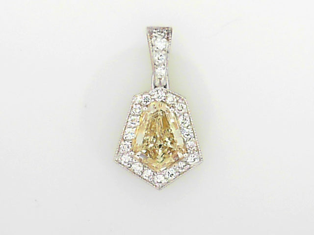 14K Yellow Gold .85ct Fancy Yellow Diamond Pendant