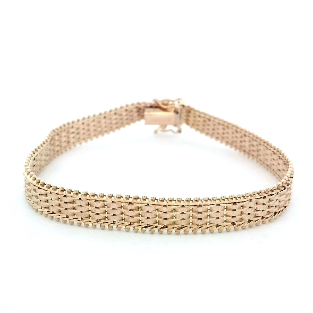 14kt Yellow Gold Diamond Cut Fancy Link Vintage Bracelet