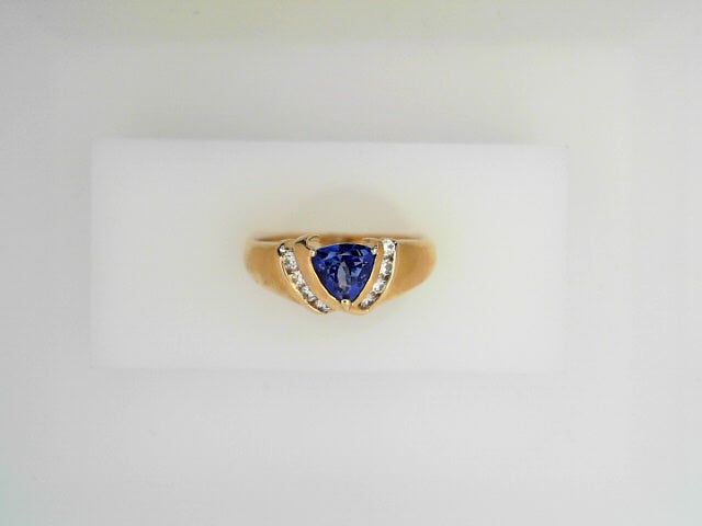 14K Gold Tanzanite Diamond Accent Pendant Necklace