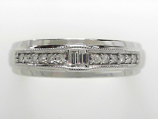 10K Gold Men's Diamond Wedding Band 0.25ctw