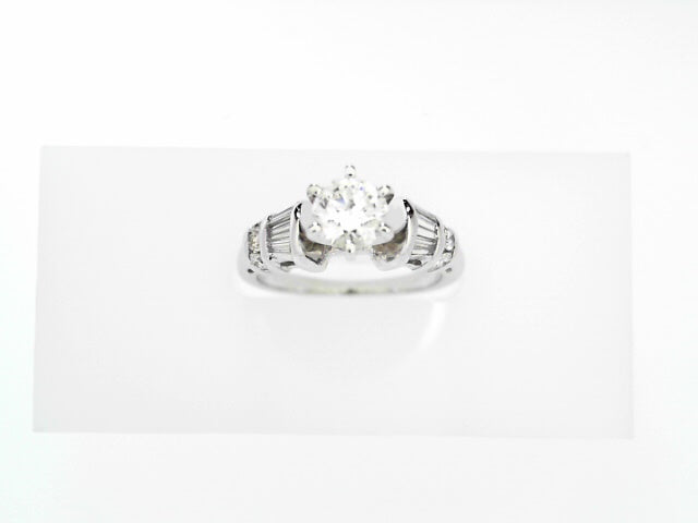 14K White Gold .51ct Round Diamond Engagement Ring