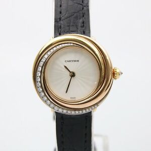 Cartier Trinity 18kt Tri-Color Diamond Quartz Watch 27mm