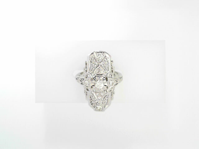 14kt Vintage Art Deco Diamond Accent Women's Ring