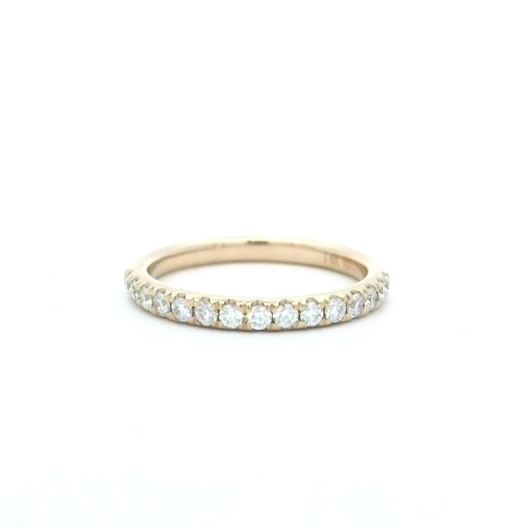 14K White Gold .33ctw Inline Diamond Half Anniversary Band