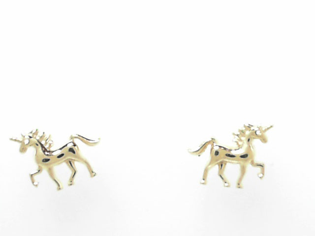 14kt Gold Magical Unicorn Stud Earrings for Whimsical Charm
