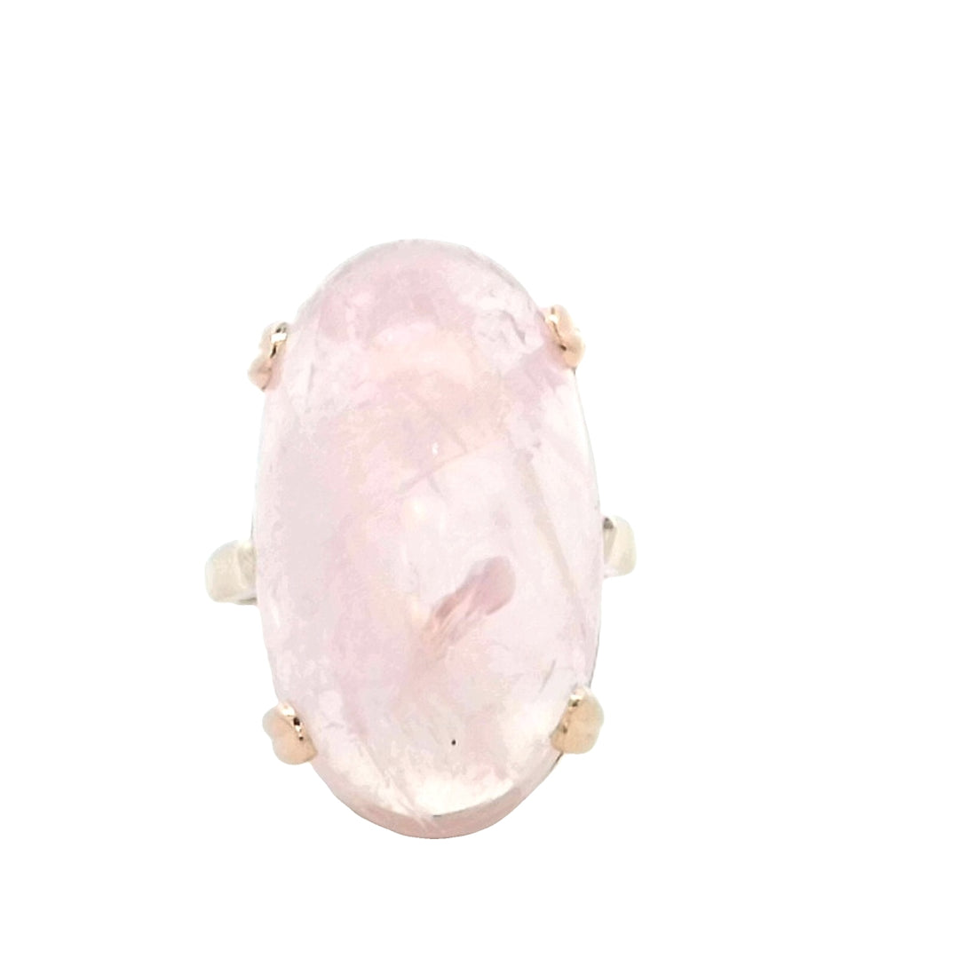 14kt Yellow Gold Vintage Pink Quartz Ring sz6