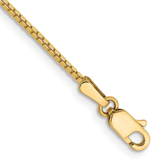 14K Yellow Gold Classic Box Chain Necklace, 16