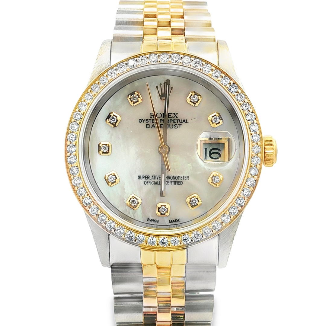 1986 Rolex 18K Two-Tone Datejust Vintage Mens Dress Watch