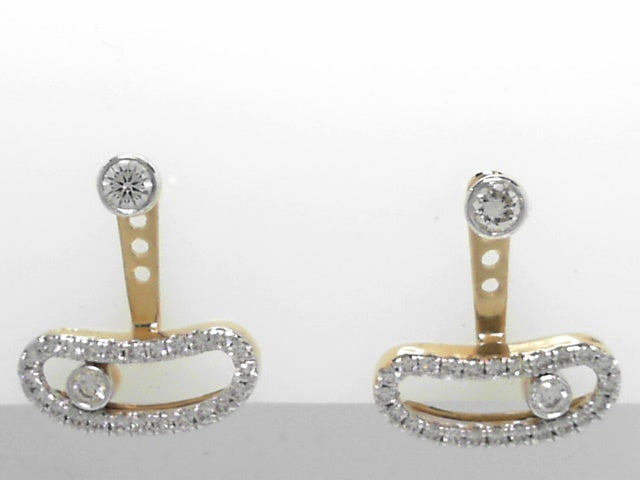 14K Gold Fancy Diamond Earring Jackets (.54ctw)