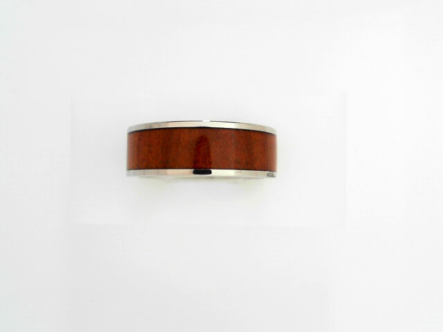 Lashbrook Cobalt Chrome Red Wood Men's Wedding Band
