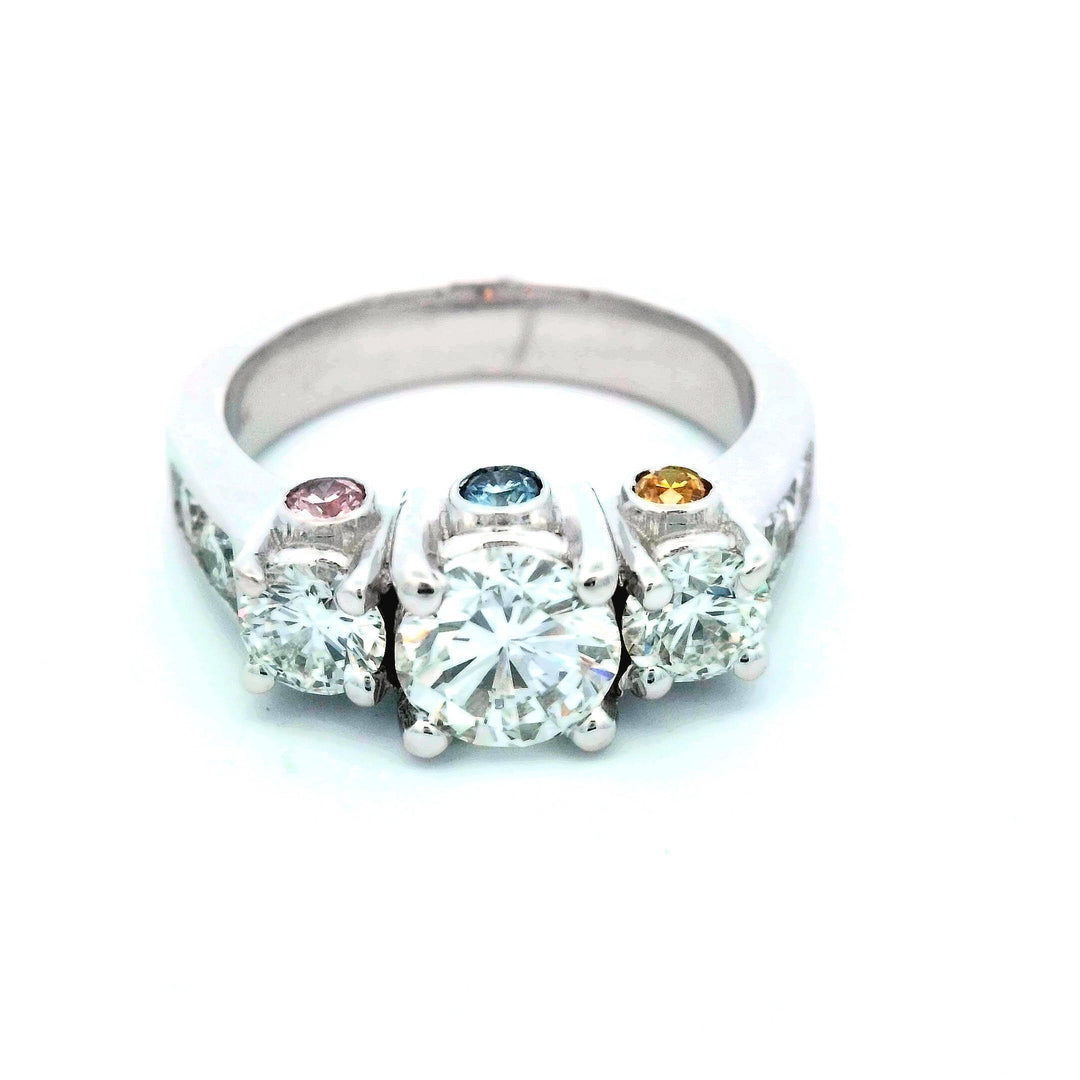 18K White Gold 1ct G VS1 Diamond Contemporary Women's Ring