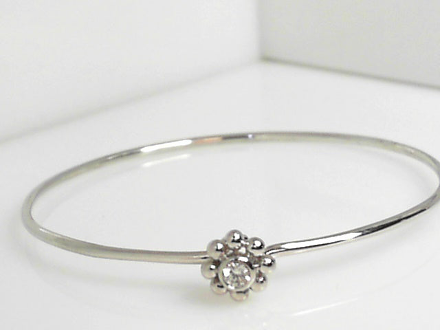 18K Yellow Gold Tiffany Picasso Daisy Diamond Bangle