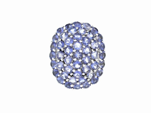 Brilliant 3.00ct Tanzanite Silver Cocktail Ring, 13.7g