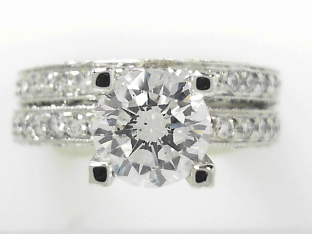 Platinum GIA 2ct F SI2 Round Diamond TACORI Engagement Ring