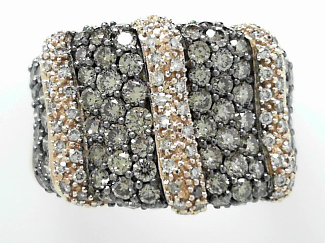 14K Yellow Gold 2.00ctw Chocolate Diamond Women's Band Ring