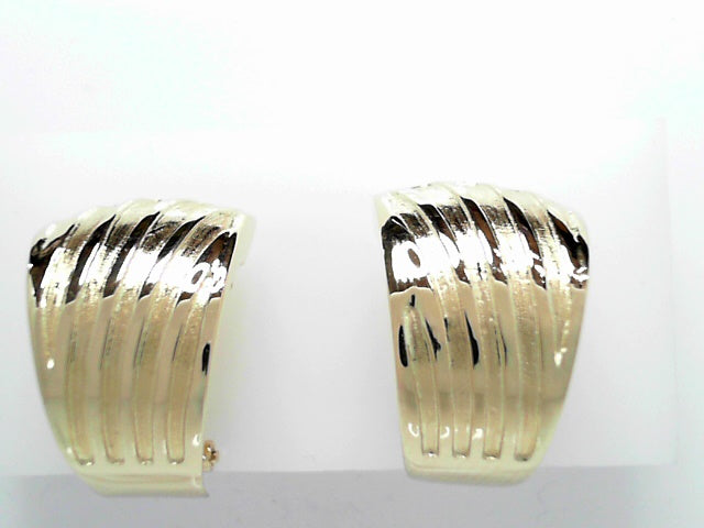 18K Yellow Gold Elegant Earrings - Timeless Luxury