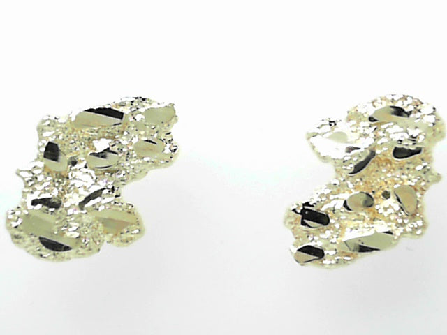 10kt Gold Nugget Stud Earrings - Classic Everyday Elegance