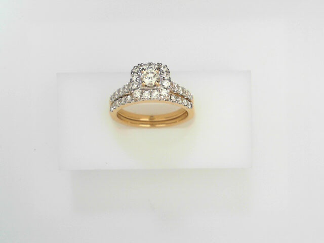 14kt Gold 1.25ctw Diamond Bridal Ring Set Elegance