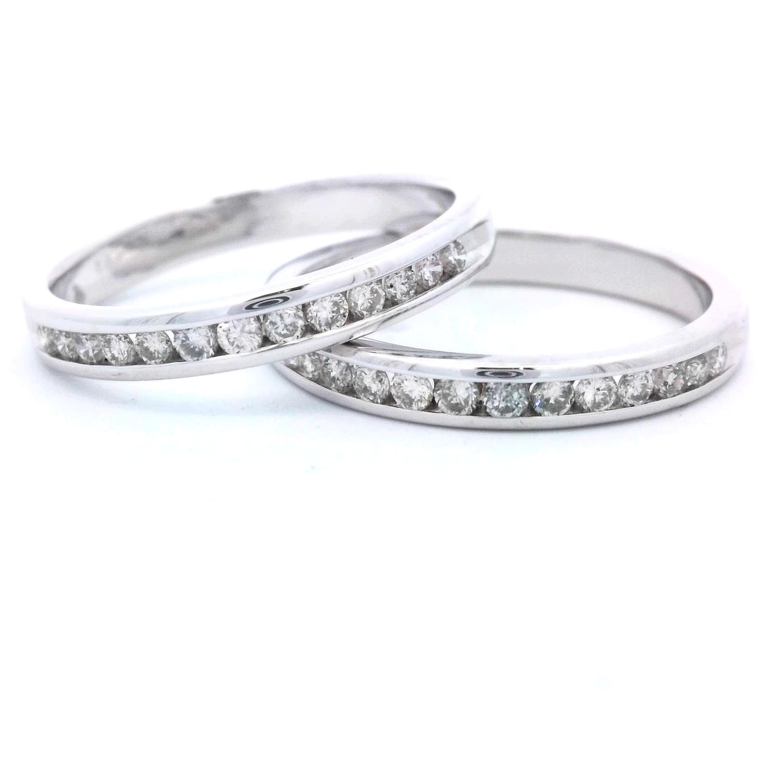 14K White Gold .50ctw Channel Diamond Anniversary Band
