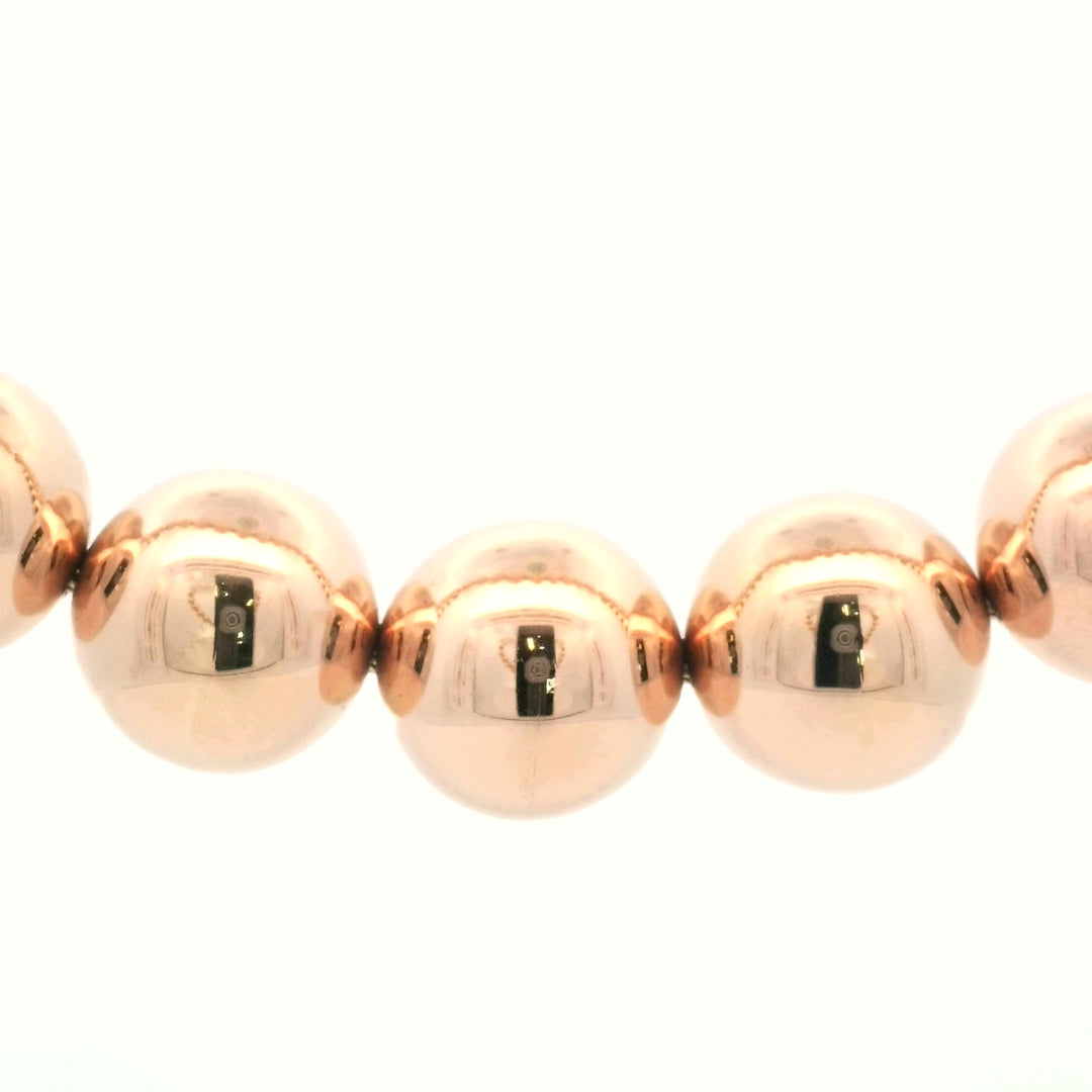 18K Gold Vintage Ball Chain Necklace - Timeless Elegance