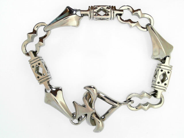 Modern Chiseled Stainless Steel Fashion Bracelet